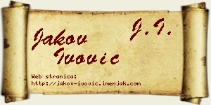 Jakov Ivović vizit kartica